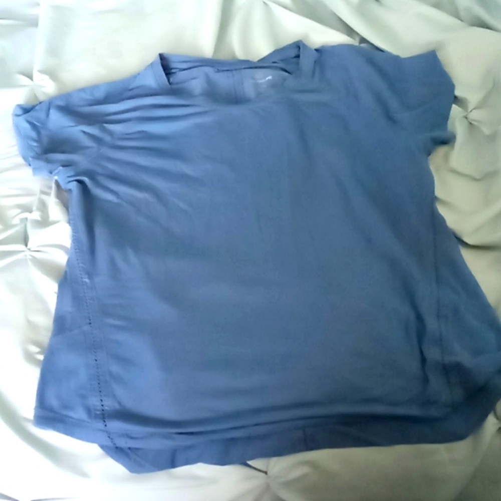 Blue Stretch Casual Shirt